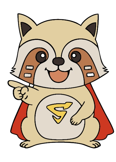 アライグマをモチーフにした、合同会社Raccoonのオリジナルキャラクター